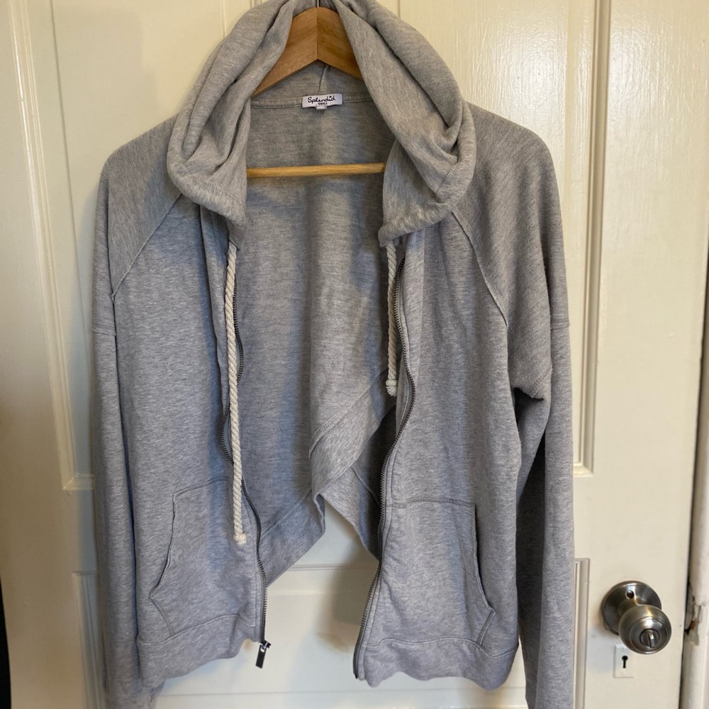 Cozy soft af * chic. Splendid Light Gray Hooded Sweater